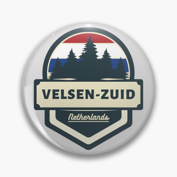 Item preview, Velsen-Zuid Netherlands Retro Vintage Badge designed and sold by World Designs.