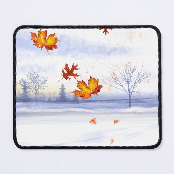Item preview, Autumn leaves in snow fields designed and sold by FerretSteph.