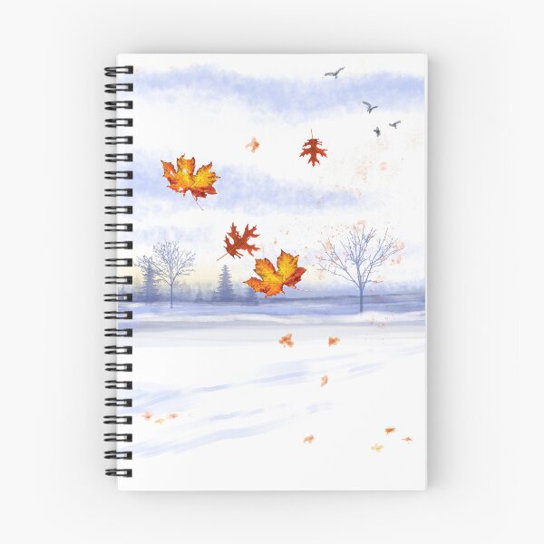 Item preview, Autumn leaves in snow fields designed and sold by FerretSteph.