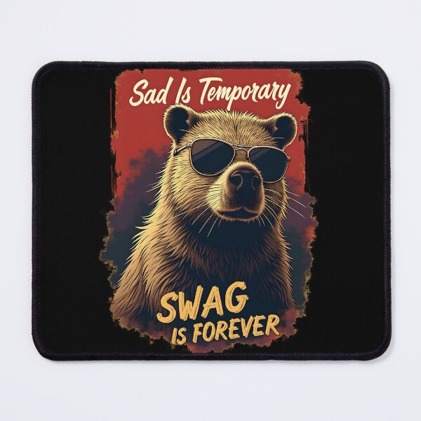 Item preview, Sad Is Temporary Swag Is Forever - Capybara Sunglasses designed and sold by kjp-design.