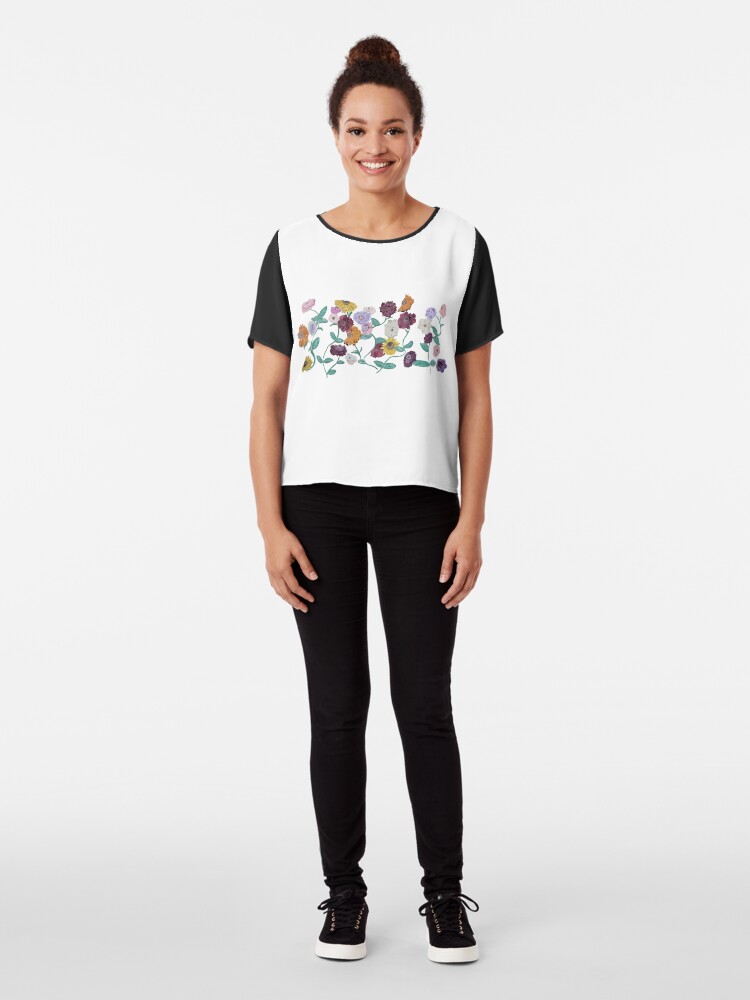 Redbubble chiffon top online