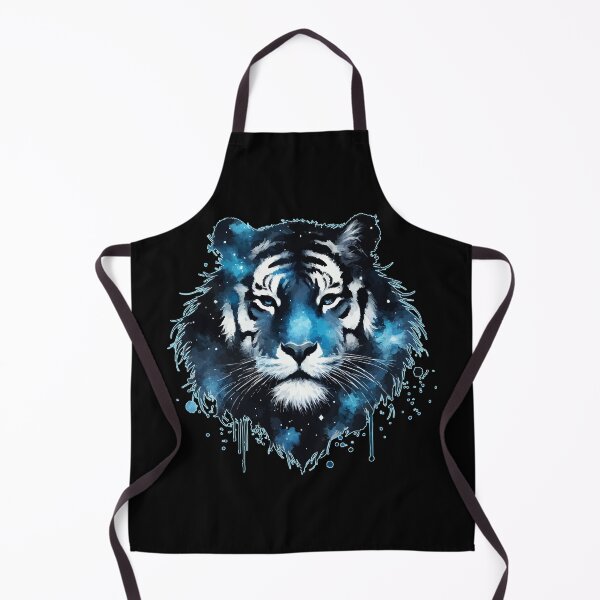 Item preview, Blue Cosmic Tiger Face Watercolor designed and sold by TomFrontierArt.