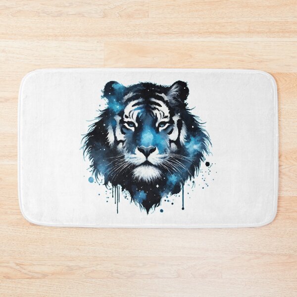 Item preview, Blue Cosmic Tiger Face Watercolor designed and sold by TomFrontierArt.
