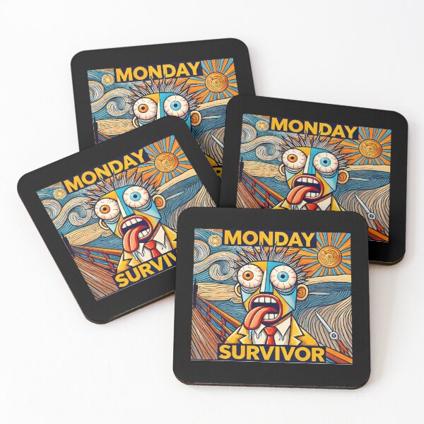 Item preview, Monday Survivor – Funny Cubism Art T-Shirt designed and sold by OzzFrequency.