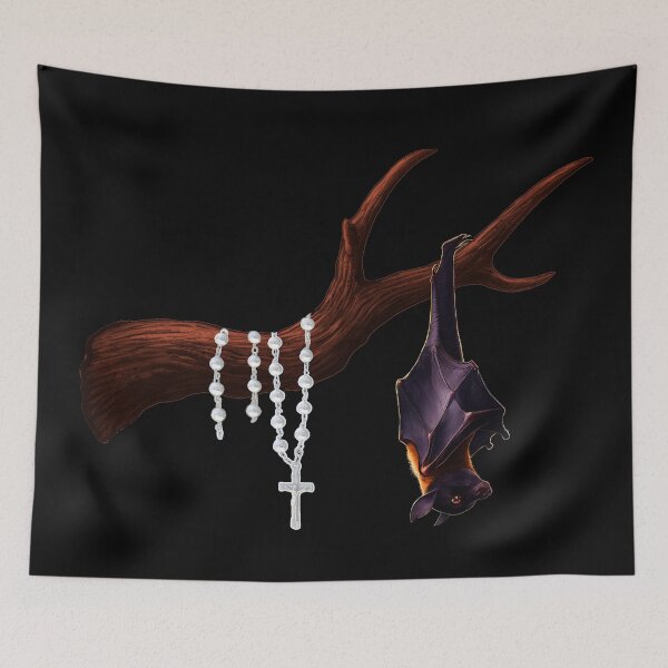 Item preview, branch, fruit bat, give away, rosaries designed and sold by Kirei-Lily.