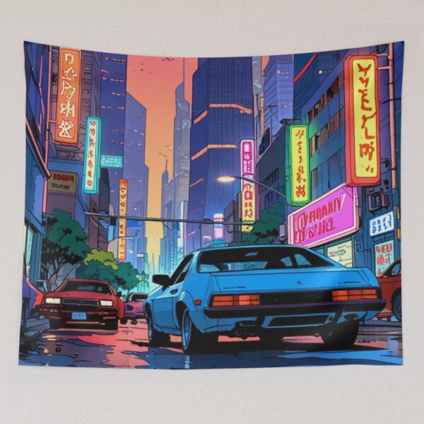 Item preview, Retro Anime Neon City designed and sold by mikaws.