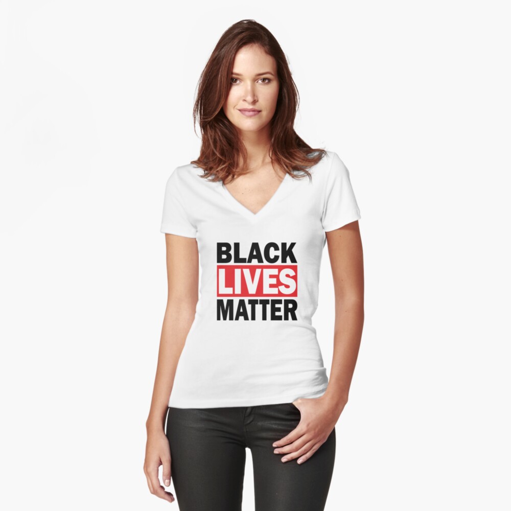 Item preview, Fitted V-Neck T-Shirt designed and sold by beloknet.