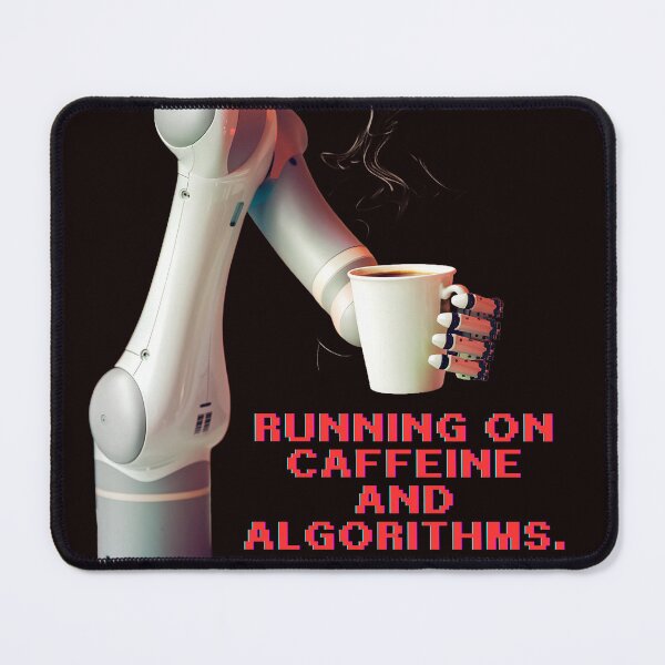 Item preview, AI and Coffee: Running on Caffeine and Algorithms. designed and sold by PosiPrints.