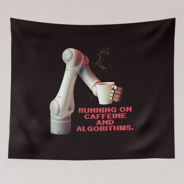 Item preview, AI and Coffee: Running on Caffeine and Algorithms. designed and sold by PosiPrints.