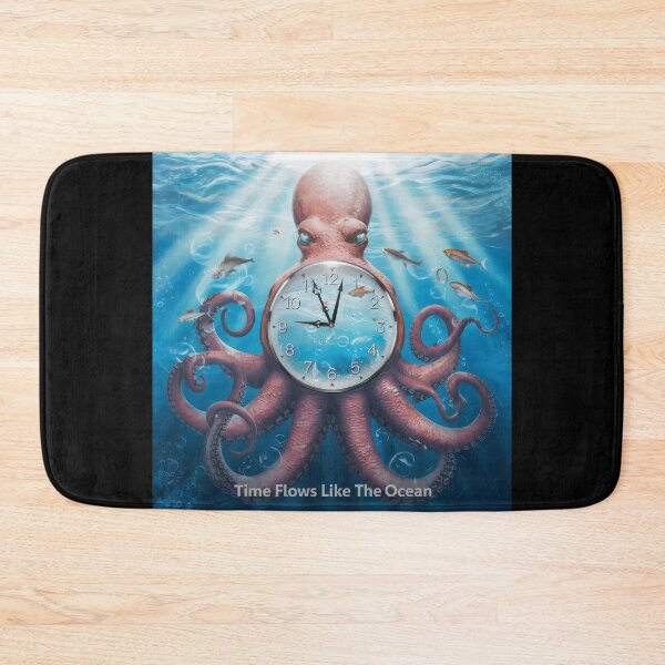 Item preview, Time Flows Like The Ocean – Surreal Octopus With Clock Design designed and sold by Prime-Studio.