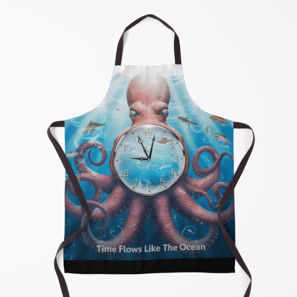Item preview, Time Flows Like The Ocean – Surreal Octopus With Clock Design designed and sold by Prime-Studio.