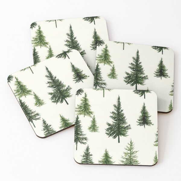 Item preview, Nordic Forest Pattern with Snowy Evergreen Trees designed and sold by Piotrek0001.