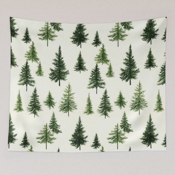 Item preview, Nordic Forest Pattern with Snowy Evergreen Trees designed and sold by Piotrek0001.