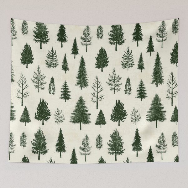 Item preview, Scandinavian-Inspired Pine Tree Winter Illustration designed and sold by Piotrek0001.