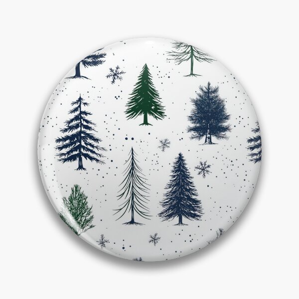 Item preview, Rustic Winter Forest with Stylized Evergreen Trees designed and sold by Piotrek0001.