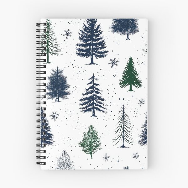 Item preview, Rustic Winter Forest with Stylized Evergreen Trees designed and sold by Piotrek0001.