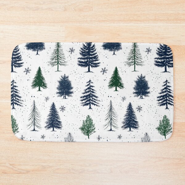 Item preview, Rustic Winter Forest with Stylized Evergreen Trees designed and sold by Piotrek0001.