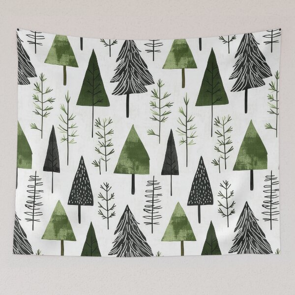 Item preview, Nature-Inspired Pine Tree Pattern for Winter Decor designed and sold by Piotrek0001.