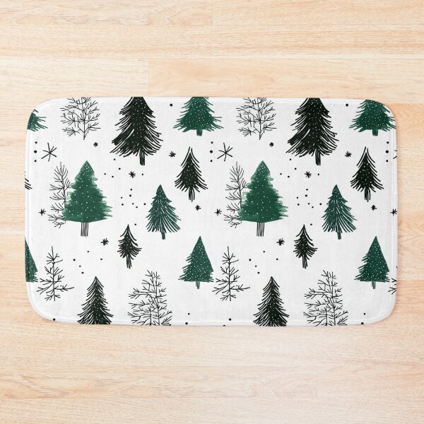 Item preview, Whimsical Snowy Forest with Pine Tree Motifs designed and sold by Piotrek0001.