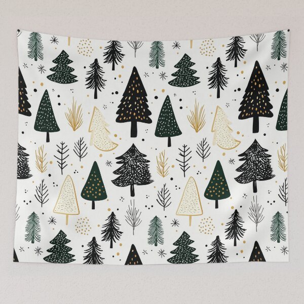 Item preview, Scandinavian Forest Scene with Evergreen Trees designed and sold by Piotrek0001.