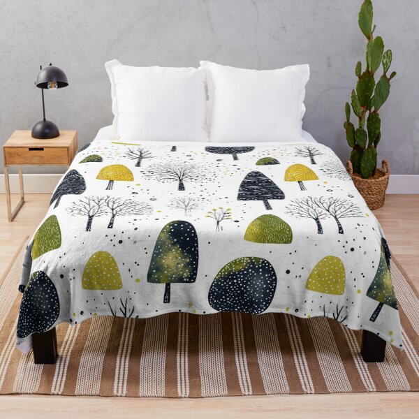 Item preview, Winter Wonderland with Stylized Pine Tree Design designed and sold by Piotrek0001.