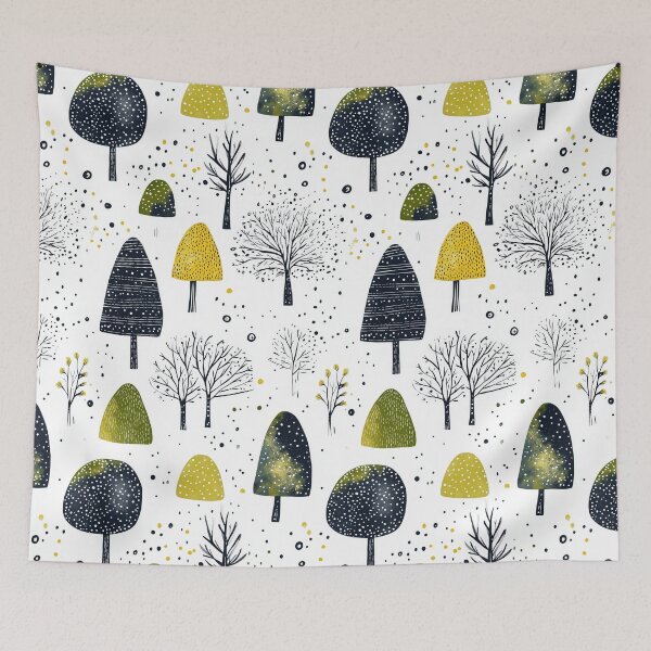 Item preview, Winter Wonderland with Stylized Pine Tree Design designed and sold by Piotrek0001.
