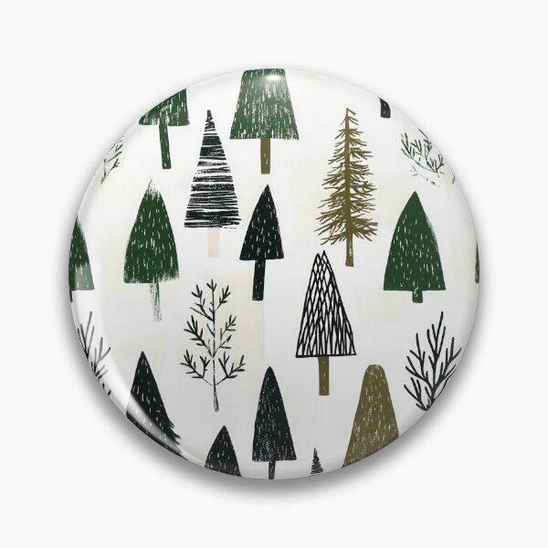 Item preview, Minimalist Nordic Landscape with Evergreen Motifs designed and sold by Piotrek0001.