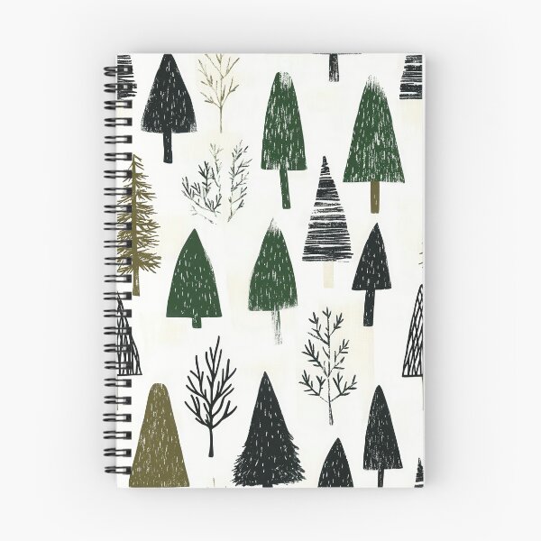 Item preview, Minimalist Nordic Landscape with Evergreen Motifs designed and sold by Piotrek0001.