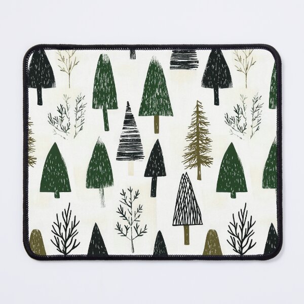 Item preview, Minimalist Nordic Landscape with Evergreen Motifs designed and sold by Piotrek0001.