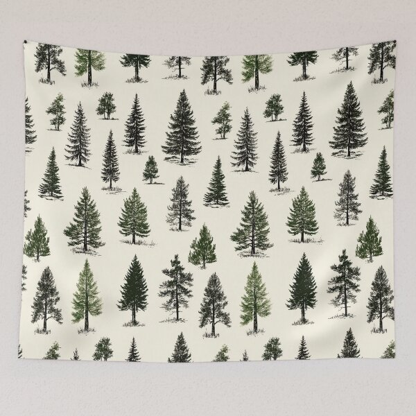Item preview, Whimsical Forest with Scandinavian Evergreen Charm designed and sold by Piotrek0001.