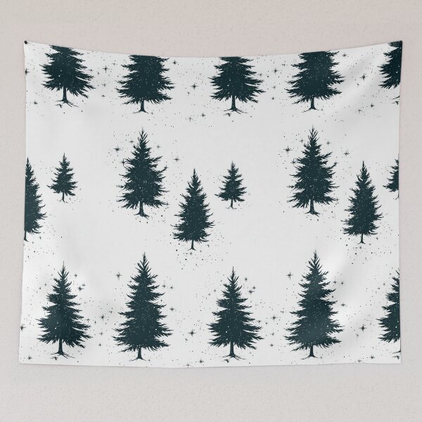 Item preview, Decorative Winter Landscape Featuring Evergreen Trees designed and sold by Piotrek0001.