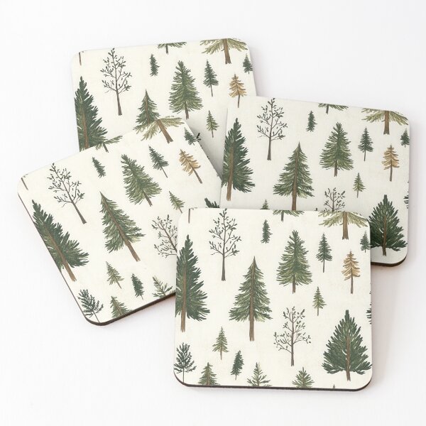 Item preview, Simplistic Snowy Pines with Rustic Forest Appeal designed and sold by Piotrek0001.