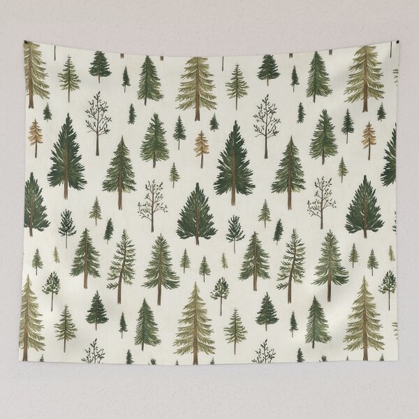 Item preview, Simplistic Snowy Pines with Rustic Forest Appeal designed and sold by Piotrek0001.