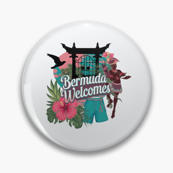 Item preview, Bermuda Welcomes Flag Map Hamilton,   designed and sold by AnimalsDH305.