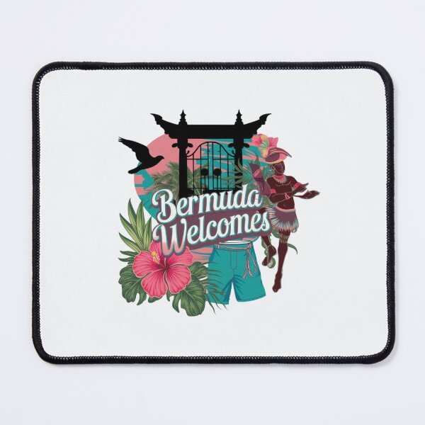 Item preview, Bermuda Welcomes Flag Map Hamilton,   designed and sold by AnimalsDH305.