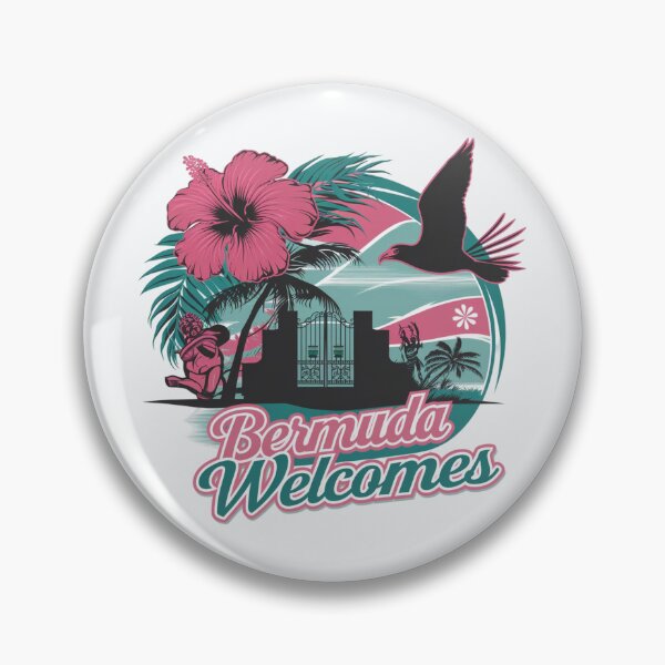 Item preview, Bermuda Welcomes Flag Map Hamilton,   designed and sold by AnimalsDH305.