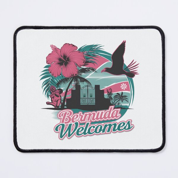 Item preview, Bermuda Welcomes Flag Map Hamilton,   designed and sold by AnimalsDH305.
