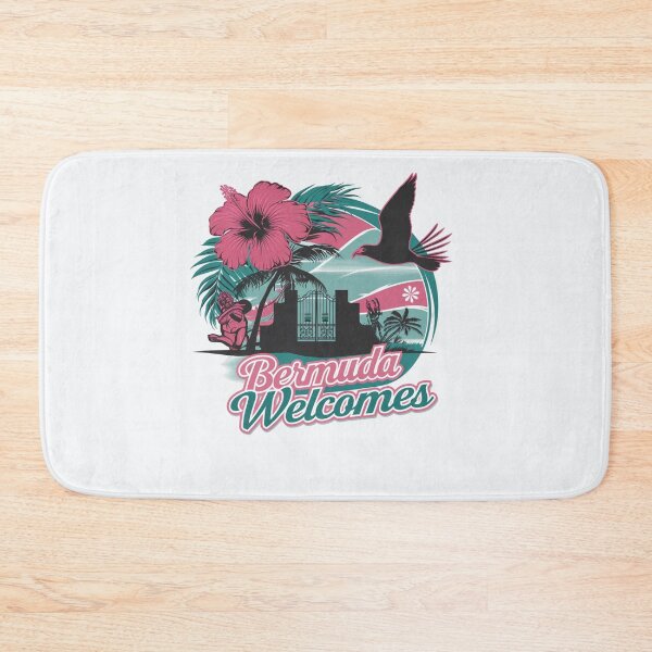 Item preview, Bermuda Welcomes Flag Map Hamilton,   designed and sold by AnimalsDH305.