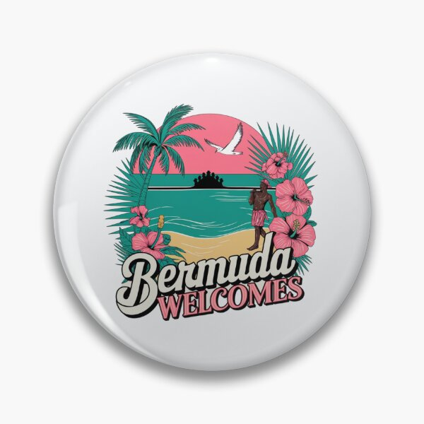 Item preview, Bermuda Welcomes Flag Map Hamilton,   designed and sold by AnimalsDH305.