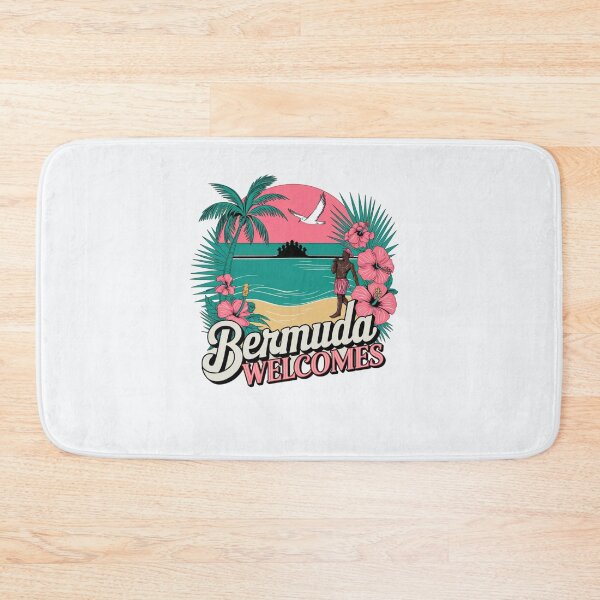 Item preview, Bermuda Welcomes Flag Map Hamilton,   designed and sold by AnimalsDH305.