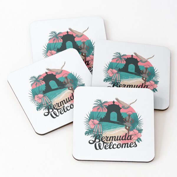 Item preview, Bermuda Welcomes Flag Map Hamilton,   designed and sold by AnimalsDH305.
