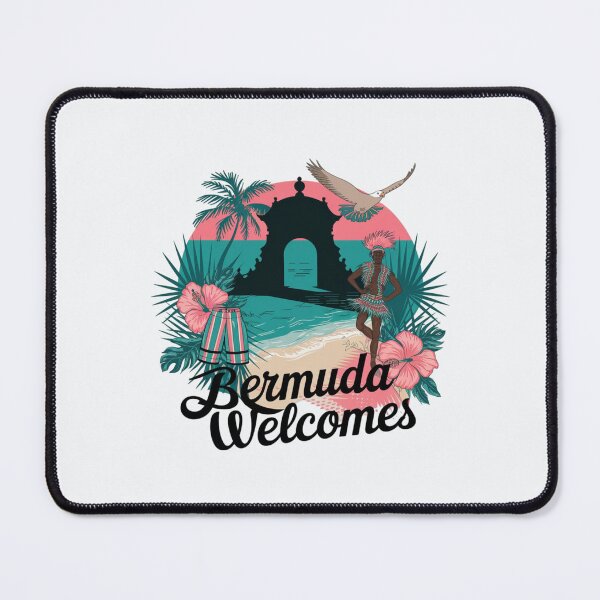 Item preview, Bermuda Welcomes Flag Map Hamilton,   designed and sold by AnimalsDH305.