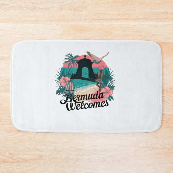 Item preview, Bermuda Welcomes Flag Map Hamilton,   designed and sold by AnimalsDH305.