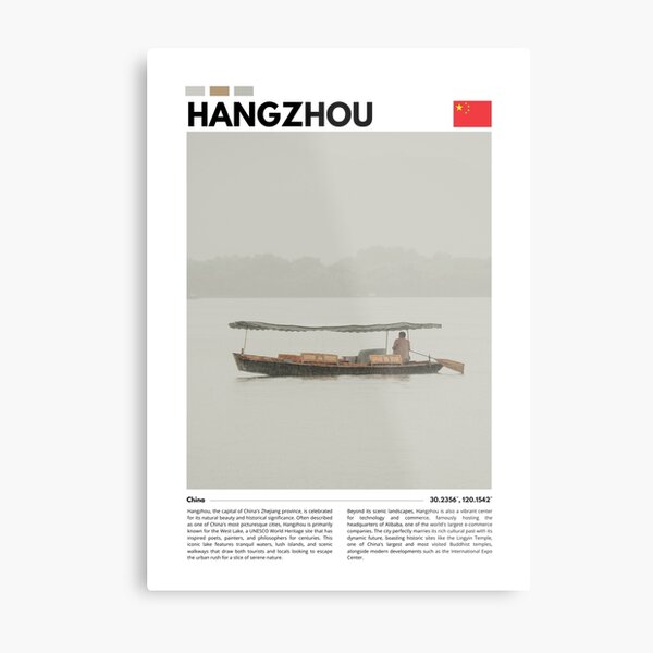 Aperçu de l'œuvre Décoration murale panoramique du lac de l'Ouest à Hangzhou, Chine créée et vendue par FGoncalves.