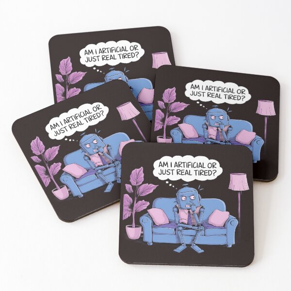 Item preview, AI Existential Crisis: Am I Artificial or Just Real Tired? designed and sold by PosiPrints.