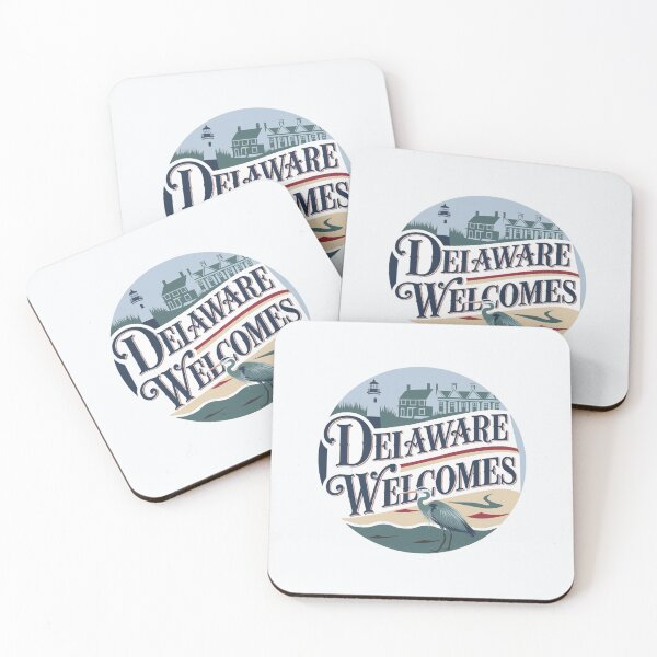 Item preview, Delaware Welcomes Flag Map Dover, Wilmington, Delaware River, designed and sold by AnimalsDH305.