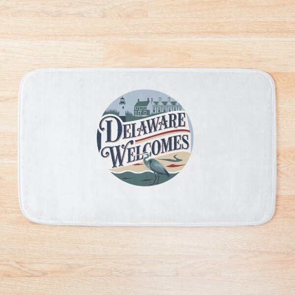 Item preview, Delaware Welcomes Flag Map Dover, Wilmington, Delaware River, designed and sold by AnimalsDH305.