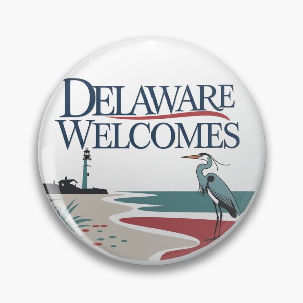 Artikelvorschau, Delaware Willkommen Flagge Karte Dover, Wilmington, Delaware River, entworfen und verkauft von AnimalsDH305.