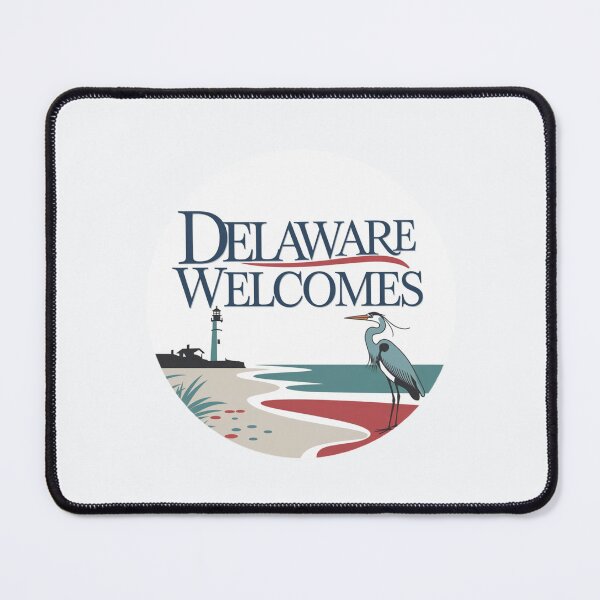 Item preview, Delaware Welcomes Flag Map Dover, Wilmington, Delaware River, designed and sold by AnimalsDH305.