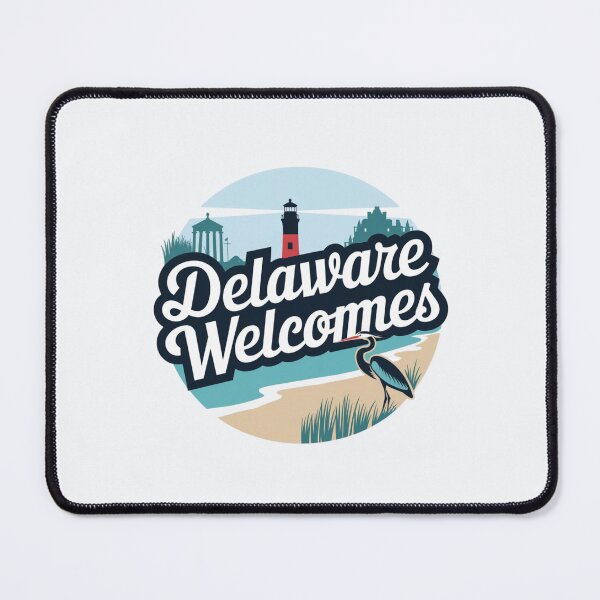 Item preview, Delaware Welcomes Flag Map Dover, Wilmington, Delaware River, designed and sold by AnimalsDH305.